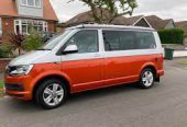 Ultimate Adventure Awaits: VW Transporter SWB Camper in Vibrant Orange – U10004