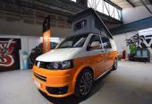 Ultimate Adventure Awaits: VW Transporter SWB Camper in Vibrant Orange – U10004