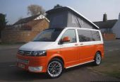 Ultimate Adventure Awaits: VW Transporter SWB Camper in Vibrant Orange – U10004